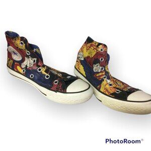 Converse All Star Chuck Taylor Boys Red/blue Superman Hightop Shoes Size 1 Youth